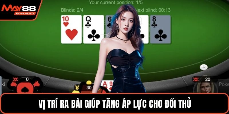 Vị trí ra bài giúp tăng áp lực cho đối thủ